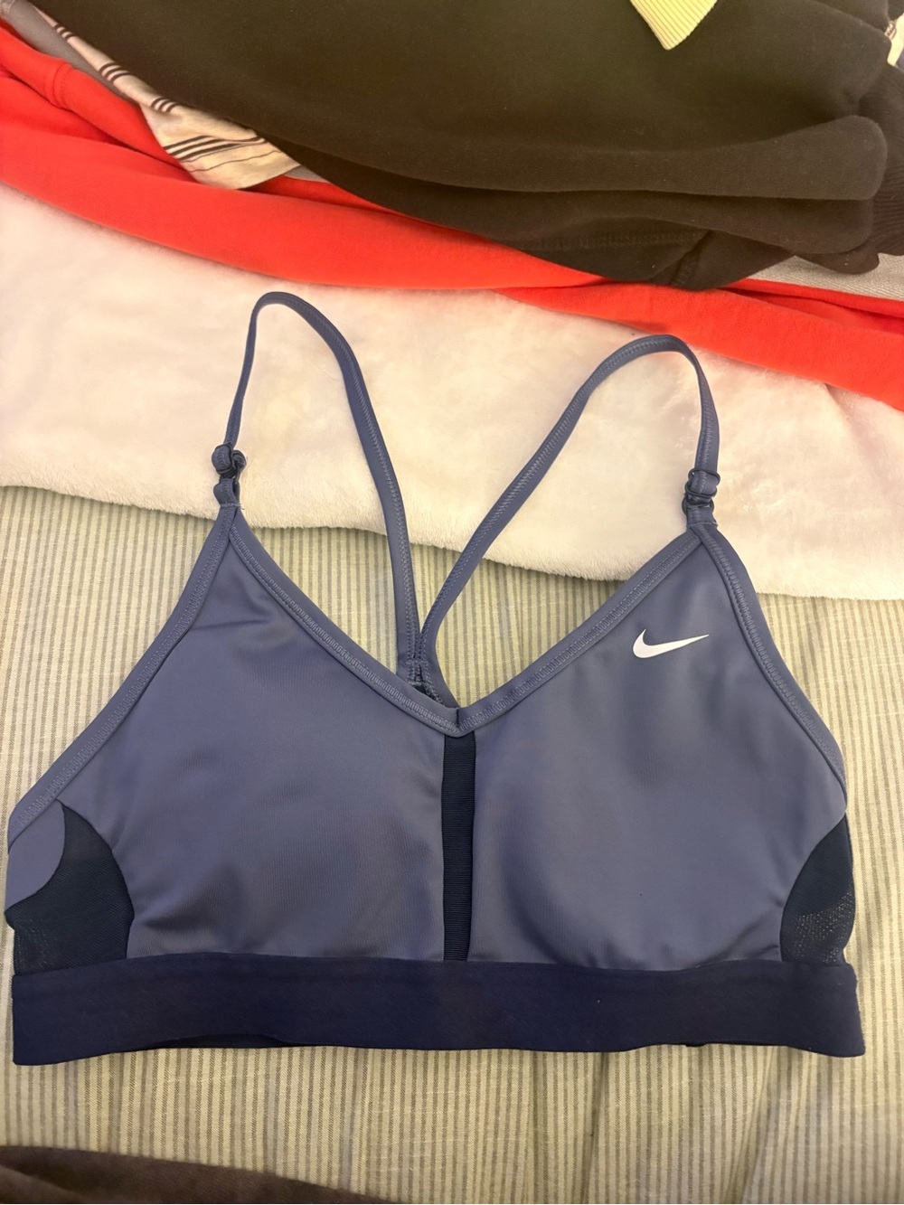 Nike Women's Light-Blue Strappy Sports Bra